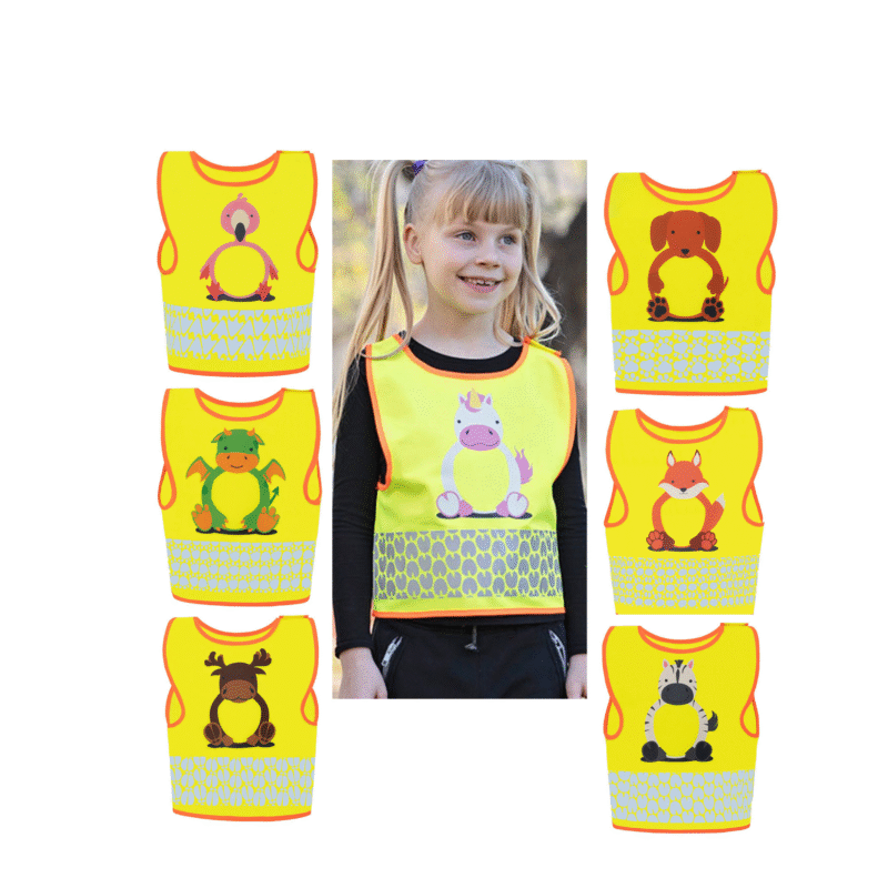 kamizelka odblaskowa dla dzieci – ze zwierzątkami